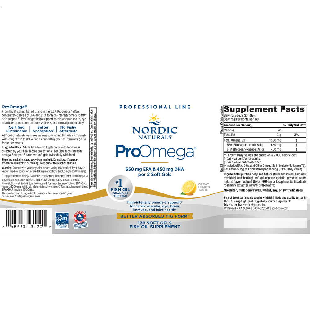Nordic Natural ProOmega Lemon